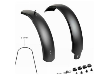 COPPIA PARAFANGHI FAT 20
ACCIAIO 110MM, CON ASTE
ANT.260 MM, POST.320MM NERO
