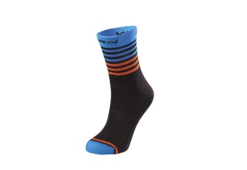 CALZINI BRN STRIPES AZZURRI/ARANCIO TG. 43/46