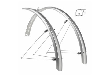 PARAFANGHI  - 28" X 35 MM, ARGENTO WAG